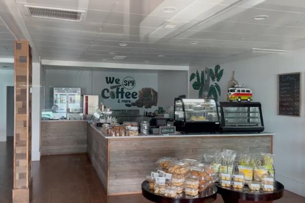 Interior of Tarpon Springs, Florida, coffee shop 