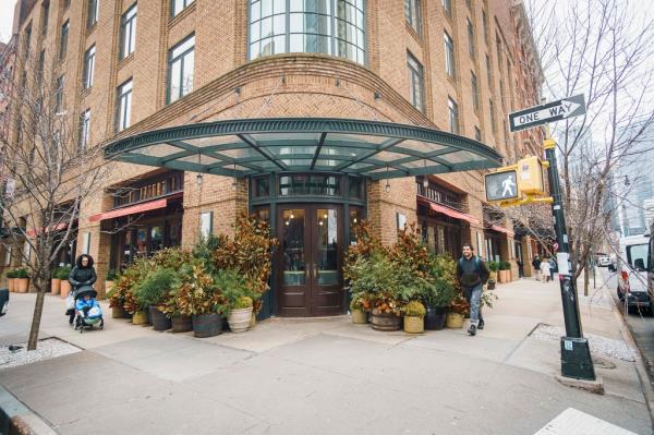 The corner of Greenwich and North Moore streets in Tribeca is cleaner without Locanda Verde's old shed.