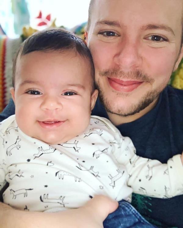 Danny Wakefield and Wilder as a baby