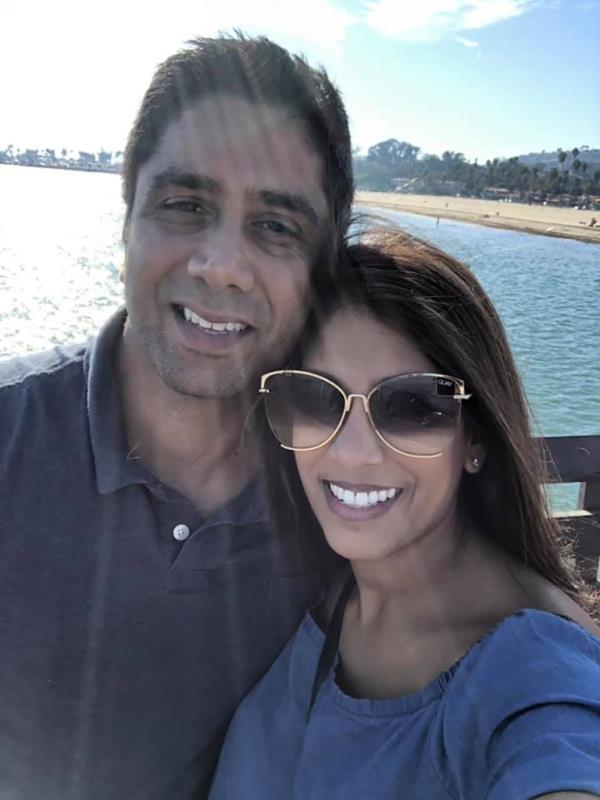 Dharmesh Patel and his wife Neha.
