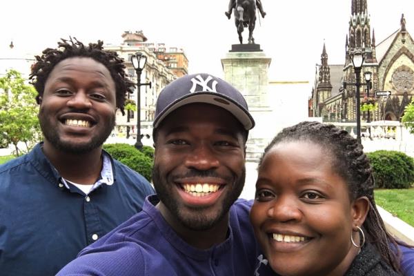  Irvo Otieno, Leon Ochieng, and their mom, Caroline Ouko. 