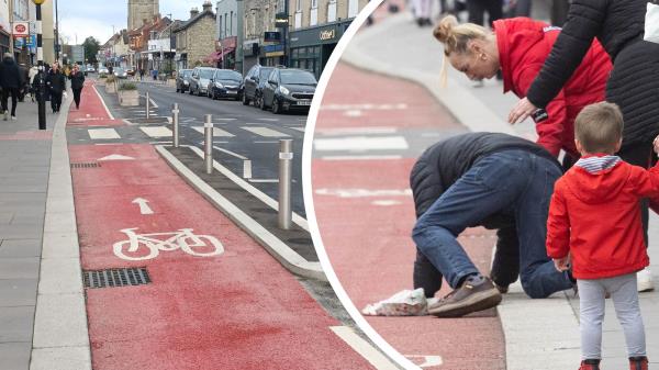 英国肯舍姆自行车道上的“视错觉”导致近60人受伤