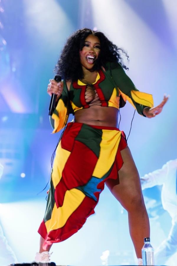 SZA performs on stage during Global Citizen Festival 2022: Accra on September 24, 2022 in Accra, Ghana.