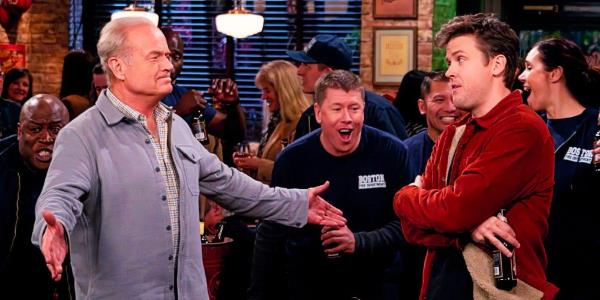 Frasier and Freddy in the Frasier reboot