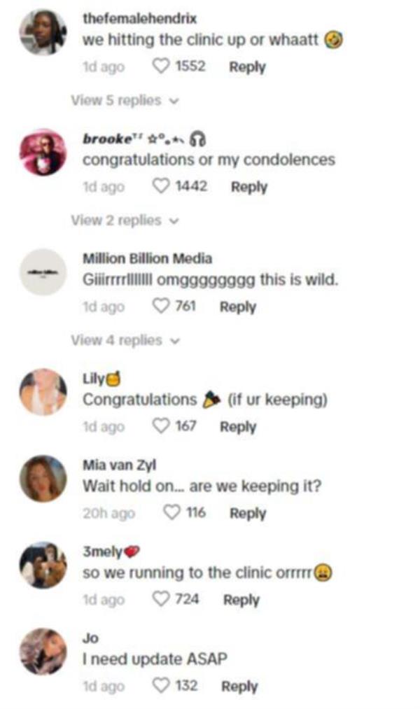 Fans were quick to show their support for the pregnant co<em></em>ntent creator Tasha Paige.