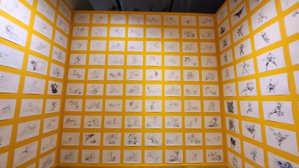 Sketches of animated films are on display at 