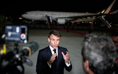 Mr Macron visited Egypt on Wednesday