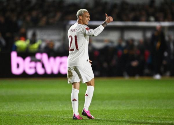 Antony scored his first goal of the season against Newport (Photo by Dan Mullan/Getty Images)