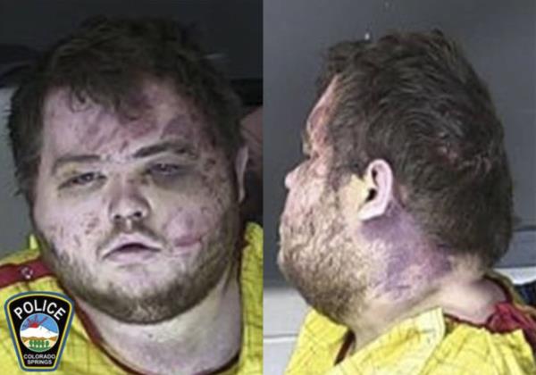 FILE - This booking photo provided by the Colorado Springs, Colo., Police Department shared via Twitter shows Anderson Lee Aldrich. 