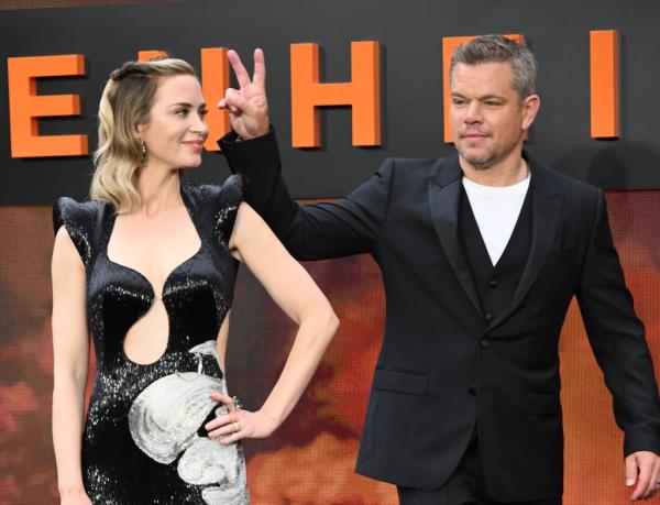 Emily Blunt and Matt Damon attend the 