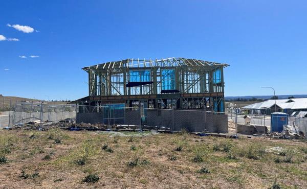 Unfinished houses at Wilton Greens, a residential development owned by Country Garden, southwest of Sydney
